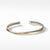 David Yurman Cable Bracelet Crossover Silver with 18K Yellow Gold