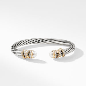 Helena Bracelet with Pearls and Diamonds, Size Medium