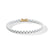Bel Aire Chain Bracelet in White with 14K Yellow Gold Accent, Size Medium