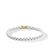 Bel Aire Chain Bracelet in White with 14K Yellow Gold Accent, Size Medium