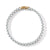 Bel Aire Chain Bracelet in White with 14K Yellow Gold Accent, Size Medium