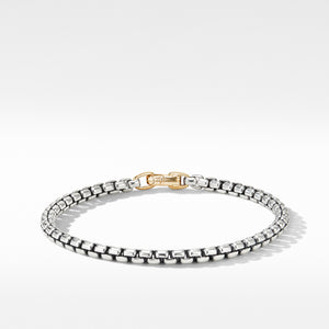 DY Bel Aire Chain Bracelet in Sterling Silver and Yellow Gold, Size Medium