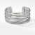 Crossover Cuff Bracelet with Diamonds, Size Medium
