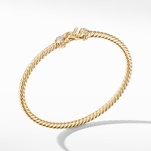 David Yurman Buckle Bracelet in 18K Yellow Gold with Diamonds