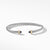 David Yurman Cable Classic Cuff Bracelet with Black Onyx Domes and 18K Yellow Gold