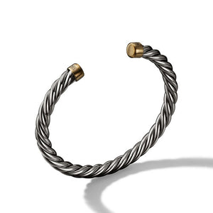 Cuff Bracelet with 18K Gold, Size Small
