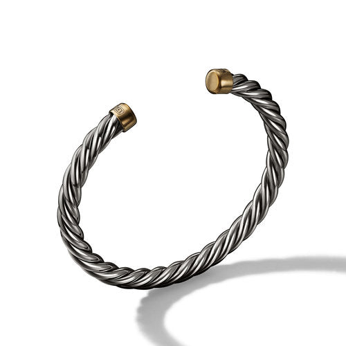 Cuff Bracelet with 18K Gold, Size Small