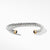 Cable Cuff Bracelet with 18K Yellow Gold and Black Onyx, Size Medium