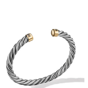 Cuff Bracelet with 18K Gold, Size Small