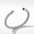 Cable Classic Cuff Bracelet with Black Diamonds, Size Medium