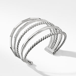 Stax Narrow Cuff Bracelet with Diamonds