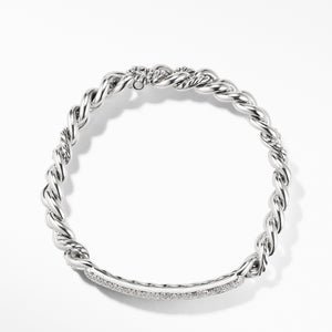 Belmont Curb Link ID Bracelet with Pavé Diamonds, Size Medium