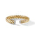David Yurman Cable Cuff Bracelet in Yellow Gold with Diamonds