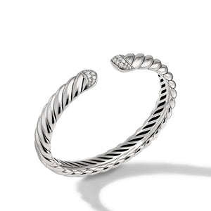 David Yurman Sculpted Cable Cuff Bracelet with Pavé Diamonds