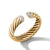 Sculpted Cable Cuff Bracelet in 18K Yellow Gold with Pavé Diamonds