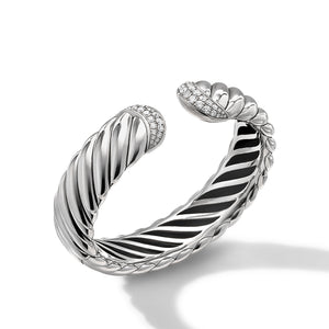 David Yurman Sculpted Cable Cuff Bracelet with Pavé Diamonds