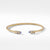 Load image into Gallery viewer, Petite Helena Open Bracelet in 18K Yellow Gold with Tanzanite and Pavé Diamonds