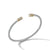 Petite Helena Open Bracelet with Pearls, 18K Yellow Gold and Pavé Diamonds
