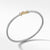 Cable Buckle Bracelet with 18K Yellow Gold and Diamonds, Size Large