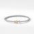 Cable Buckle Bracelet with 18K Yellow Gold and Diamonds, Size Large