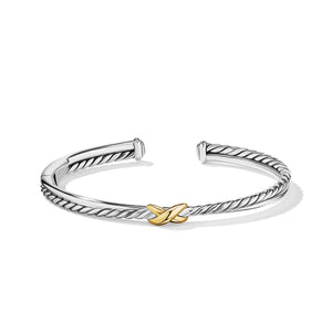 David Yurman The X Collection Bracelet in Silver and 18-Karat Yellow Gold
