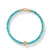 Spiritual Beads Peace Sign Bracelet with Turquoise, 14K Yellow Gold and Pavé Diamonds, Size Medium