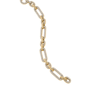 Lexington Chain Bracelet in 18K Yellow Gold with Full Pavé Diamonds by David Yurman
