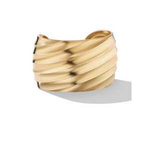 Cable Edge Cuff Bracelet in 18K Yellow Gold