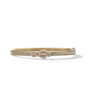 Thoroughbred Loop Bracelet in 18K Yellow Gold with Full Pavé Diamonds