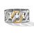 Carlyle Bracelet in Sterling Silver with 18K Yellow Gold, Size Large