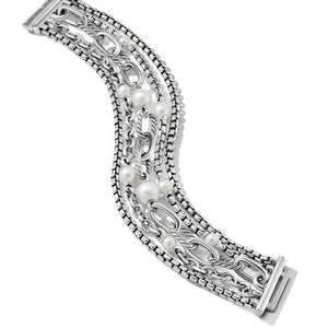 DY Madison Pearl Multi Row Chain Bracelet in Sterling Silver