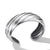 Cable Edge Cuff Bracelet in Recycled Sterling Silver