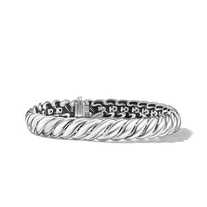 Sculpted Cable Bracelet in Sterling Silver, Size Medium