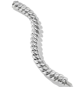Sculpted Cable Bracelet in Sterling Silver, Size Large