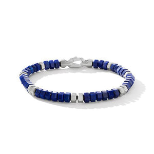 Spiritual Beads Hex Bracelet with Lapis, Size Medium