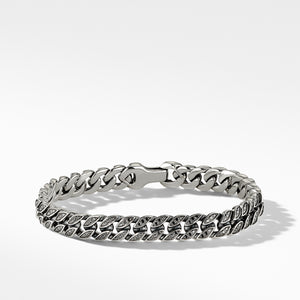 David Yurman Curb Chain Bracelet with Black Diamonds