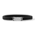 Chevron Black Rubber Bracelet with Pavé Black Diamonds