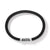 Chevron Black Rubber Bracelet, 6mm
