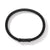 Chevron Black Rubber Bracelet with Black Titanium, Size Medium