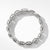 Beveled Link Bracelet with Pavé Black Diamonds, Size Medium