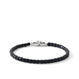 Spiritual Beads Cushion Bracelet with Black Onyx, Size Small