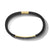 Streamline ID Black Rubber Bracelet with Pietersite and 18K Yellow Gold