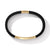 Streamline ID Black Rubber Bracelet with 18K Yellow Gold