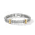Double Box Chain Bracelet with 18K Yellow Gold, Size Large