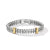 Double Box Chain Bracelet with 18K Yellow Gold, Size Medium