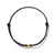 Infinity Link Black Cord Bracelet with 18K Yellow Gold
