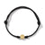 St. Christopher Black Cord Bracelet with 18K Yellow Gold