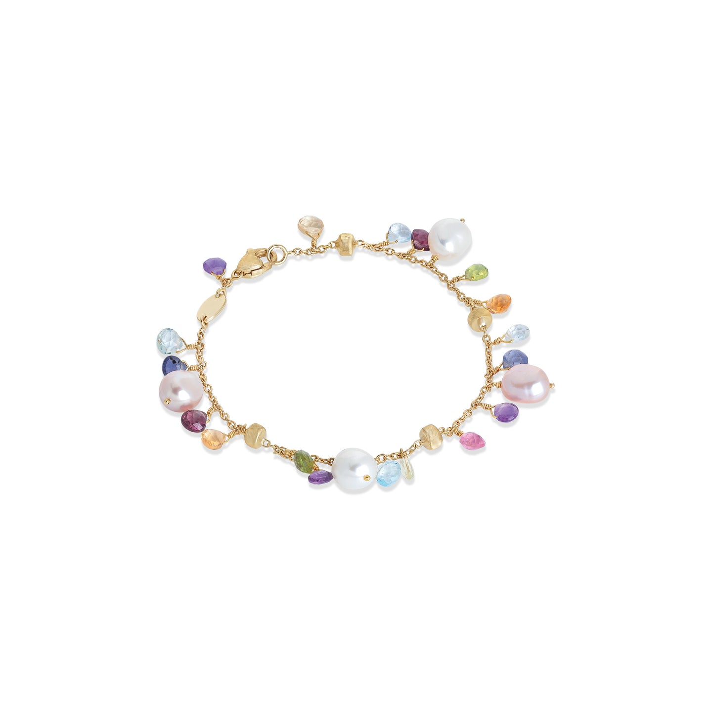 Marco Bicego Paradise Pearl and Multicolor Gemstone Bracelet