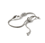 John Hardy Silver Chain Dragon Pull Through Bracelet with Fresh Water Pearl