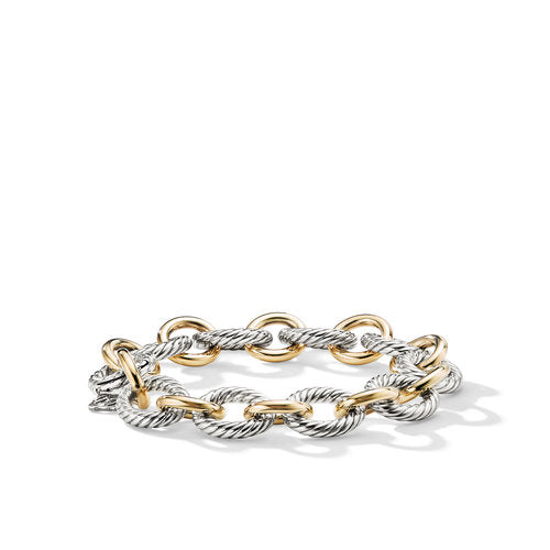 David Yurman The Chain Collection Bracelet in Silver and 18-Karat Yellow Gold